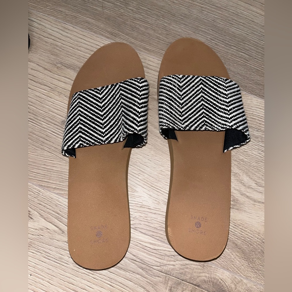 Sandals.